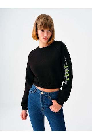 LOFT Loose Fit Kadın Sweatshirt Lf2034511 Q1.v1 Siyah