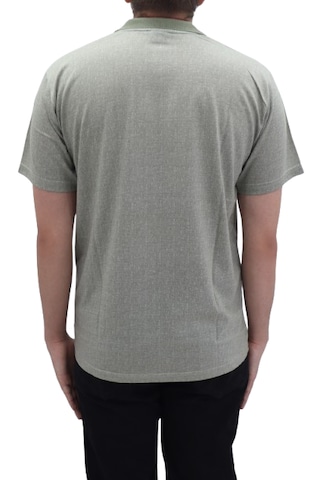 Santa Dmctekstil Erkek Jakarlı-003 Desenli Klasik Kesim Rahat Kalıp Tek Cepli Polo Yaka T-shirt Yeşil