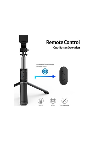 Springsun Kablosuz Bluetooth Selfie Çubuğu - 103cm Uzunluk, Tripod Desteği Ve Uzaktan Kumanda İle Vlog Ve Canlı Yayın İçin