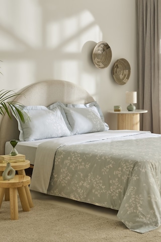 Kaşmir Home Fancy %100 Pamuk Çift Kişilik Nevresim Takımı Mint Mint