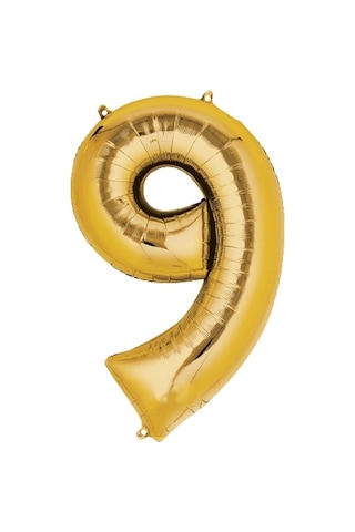 Showparty Folyo Balon 9 Rakam 100 Cm - Altın
