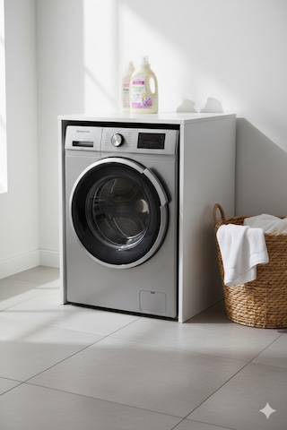 Aden Çamaşır Ve Kurutma Makine Dolabı,banyo Mobilyası Beyaz