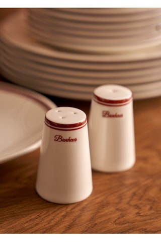 Bella Maison Bonheur Porselen Tuzluk-biberlik Seti Bordo 8 Cm Bordo