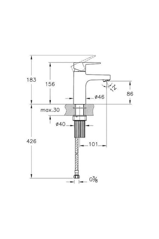 Artema A43044 Flow Square Krom Lavabo Bataryası