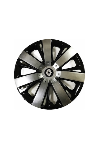Renault Clio Uyumlu 15 Inç Piano Black Siyah Beyaz Renkli Jant Kapağı 4 Adet