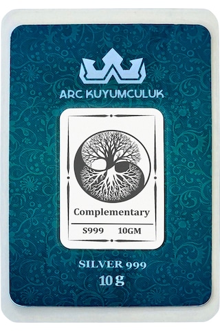 Hediyeye Özel 10 Gram Yin Yang Ve Ağaç Temalı 999 Ayar Gümüş İle Üretilmiş Gümüş Külçesi-780