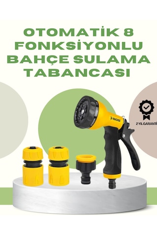 Çok Fonksiyonlu Bahçe Sulama Tabancası Ergonomik Basınçlı Sprey Standart