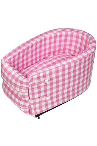 Homyl Taşınabilir Kedi Araba Koltuğu Küçük-kafes-pembe