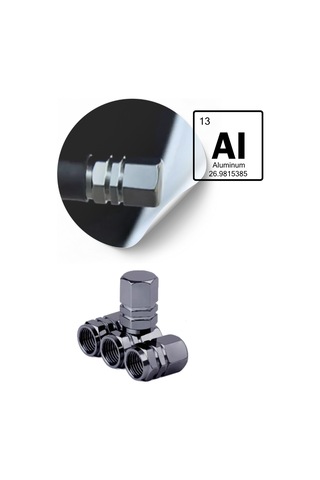 Aluminyum Sibop Kapağı Dörtlü Set Titanyum Gri