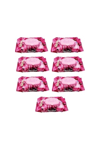 7 Paket Red Rose Islak Havlu Mendil 90 Adet Kapaklı Gül Kokulu Tekli