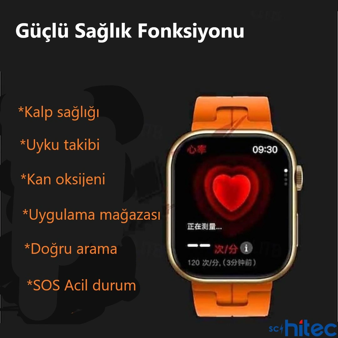 Schitec Watch HK9 Mini Amoled Ekran Android İos Uyumlu Akıllı Saat