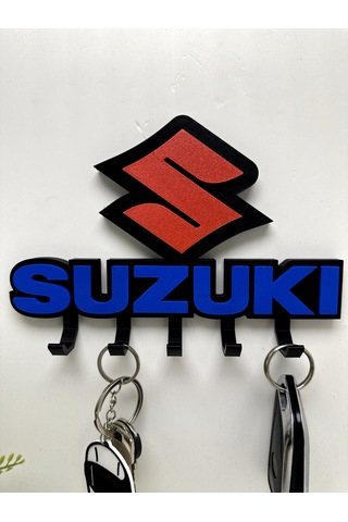 3d Baskı Dekoratif Suzukı Model Motorcu Anahtar Askılığı Siyah