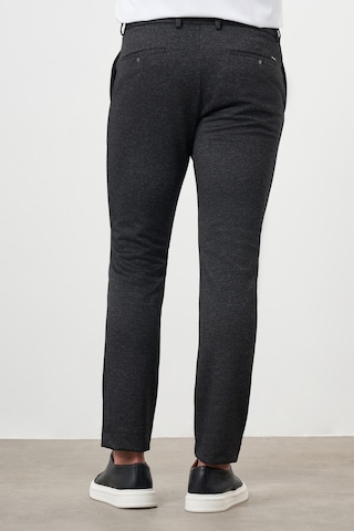 Morven Erkek Siyah Poliviskon Trend Pileli Slim Fit Spor Pantolon Siyah