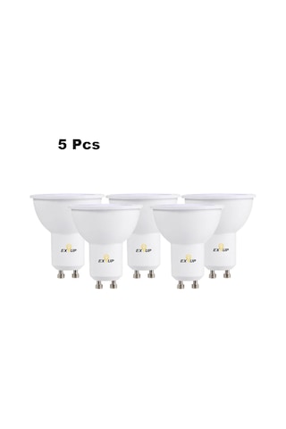 Fosenze Gu10 Tabanlı 7w Led Işık Kaynağı 220-240v 270 Derece 5 Adet 2800-3500k Sıcak Beyaz