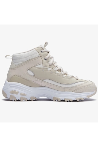 Skechers D'lites-comft Times Memory Foam Leather Womens Sneaker Hafızalı Taban Hakiki Deri Bilekli Kadın Günlük Spor Ayakkabı Krem Krem