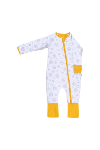 Owli Unisex Uyku Tulumu, Sheep Beyaz - Sarı