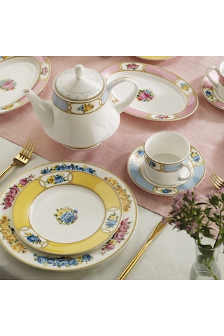 Evaliza Jasmine 36 Parça 6 Kişilik Kahvaltı Takımı Çok Renkli