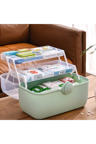 Likeable Büyük Kapasiteli Saklama Ilaç Kutusu-pembe1 1