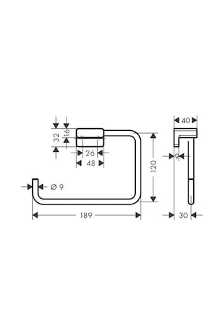 Hansgrohe Addstoris Halka Havluluk Krom 41754000