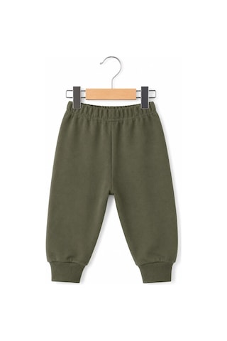 H&c Coolboy H&c %100 Pamuk Penye Bebek Tek Alt Pantalon 0-36 Ay haki