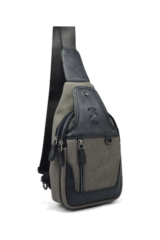 Erkek Antrasit Kanvas Çapraz Askılı Omuz Çantası Antrasit