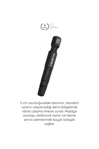Allen 5 Mm Allen Bits Uç 5 Cm S2 Çelik Profesyonel Alyan Tornavida Ucu Manyetik Altıgen Vida Sökme