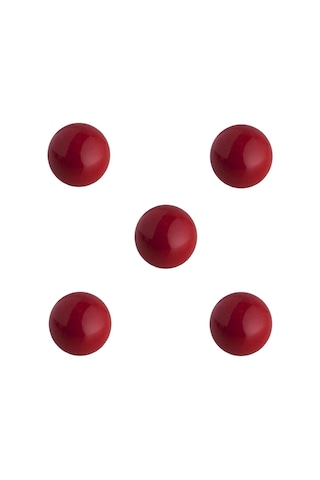 5 Adet Tomurcuk Porselen Top Düğme Kırmızı Çocuk Odası Kulp Kırmızı