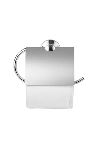 Metal Tuvalet Kağıtlığı Gümüş Renk Kapaklı Wc Kağıt Askısı 10x12 Cm Modern Banyo Aksesuarı Çok Renkli