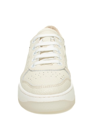 Mammamia D25ya-435 Kadın Deri Sneaker Ayakkabı Bej Flotur