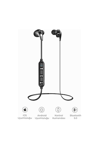 Lecoo ES204 Boyun Bantlı Kablosuz Bluetooth 5.0 Mikrofonlu Kulak İçi Kulaklık
