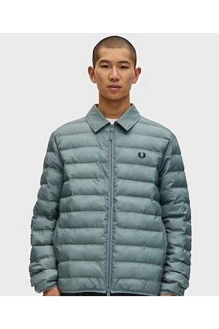 Fred Perry J1301 Collared Insulated Erkek Mont Yeşil