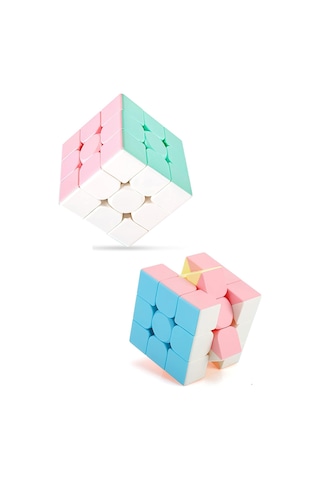 2 Adet Speed Cupe Rubik Küp Zeka Küpü 3x3 Pastel Renkler Hız Küpü,fidget Oyuncak Seyahat Zeka Oyunu