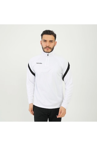 Tryon Beyaz - Siyah Erkek Futbol Kamp Sweat Kamp Eşofman Evo Pro 001