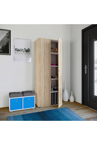 İlza Ayakkabılık - Çok Amaçlı Dolap - Kiler Dolabı - 80 Cm Atlantik Çam