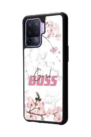Oppo Reno5lite Sakura Girl Boss Tasarımlı Glossy Telefon Kılıfı Çok Renkli