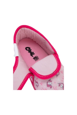 Civil Girls Unicorn Baskılı 27-32 Numara Panduf - Açık Camel