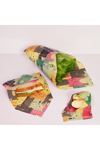 Beebezz 3'lü Set / Kediler Kedi Desenli