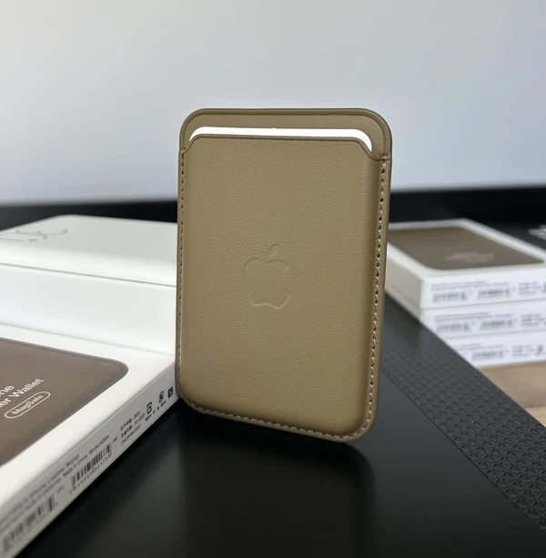 Magsafe Deri Cüzdan Kartlık Tüm Modellerle Uyumlu - Bordo Titanyum