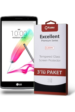 LG G4 ile Uyumlu Kırılmaz Cam Ekran Koruyucu Ekonomik 3'lü Paket