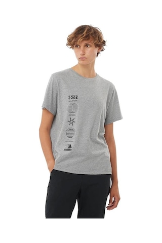 Salomon Logo Combo Ss Tee W Heather Grey T-shırt Lc2232900 001