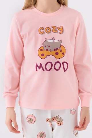 Rolypoly Kız Çocuk Uzun Kol Pijama Takım A.pembe-1724 Pembe