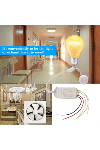 Shineyee Tr-100c Model Ac 220v Pır Kızılötesi Hareket Sensörü, Koridor/merdiven İçin Otomatik Işık Kontrolörü, 8m Algılama Mesafesi, 115 Açı, 25-200w Yük Kapasitesi