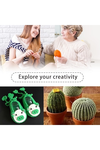 Xiyyadms Yumuşak Süt Pamuk İplik - Örgü, Tığ İşi Ve Dıy El Sanatları İçin Çok Renkli Seçenek Koyu Kahverengi