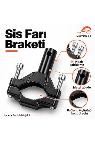 Motenar Motosiklet Sis Farı Braketi Montaj Ayağı 1 Adet
