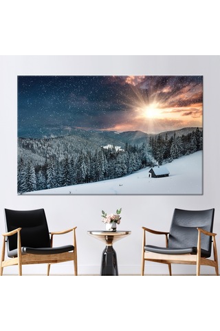 80x160cm 1 Parça Kanvas Tablo, Gün Batımı Manzarası Posteri