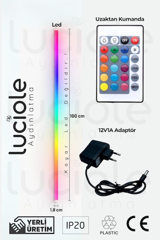 Mood Light Serisi 100 Cm Rgb Duvar Led Bar - Kumandalı Tak Çalıştır Atmosfer Işığı