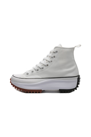 Converse Run Star Hıke Canvas Platform Erkek Spor Ayakkabı Beyaz 166799c-e Siyah Beyaz Siyah - Beyaz