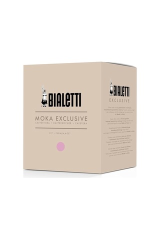 Bialetti - Exclusive: 3 Cups Ocak Üstü Espresso Pişirici - 130ml - Pembe Renk - Alüminyum Gövde Sku: Smg8690010219916