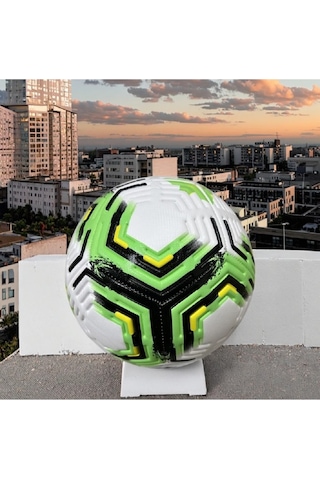 2025 Desenli Tasarım Futbol Topu 4 Astarlı No:5 480 Gr + Pompa Hediyeli X506 Çok Renkli