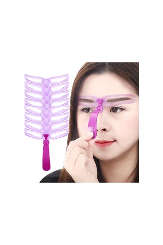 Sones Set Dört Nesil Kaş Kartı Elde Taşınabilir Başlangıç Tam Set Stereo Kaş Kartı Kaş Çizim Yardımı Mor